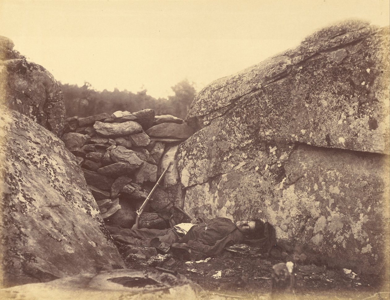 Egy lázadó éleslövész otthona, Gettysburg alkotó: Alexander Gardner