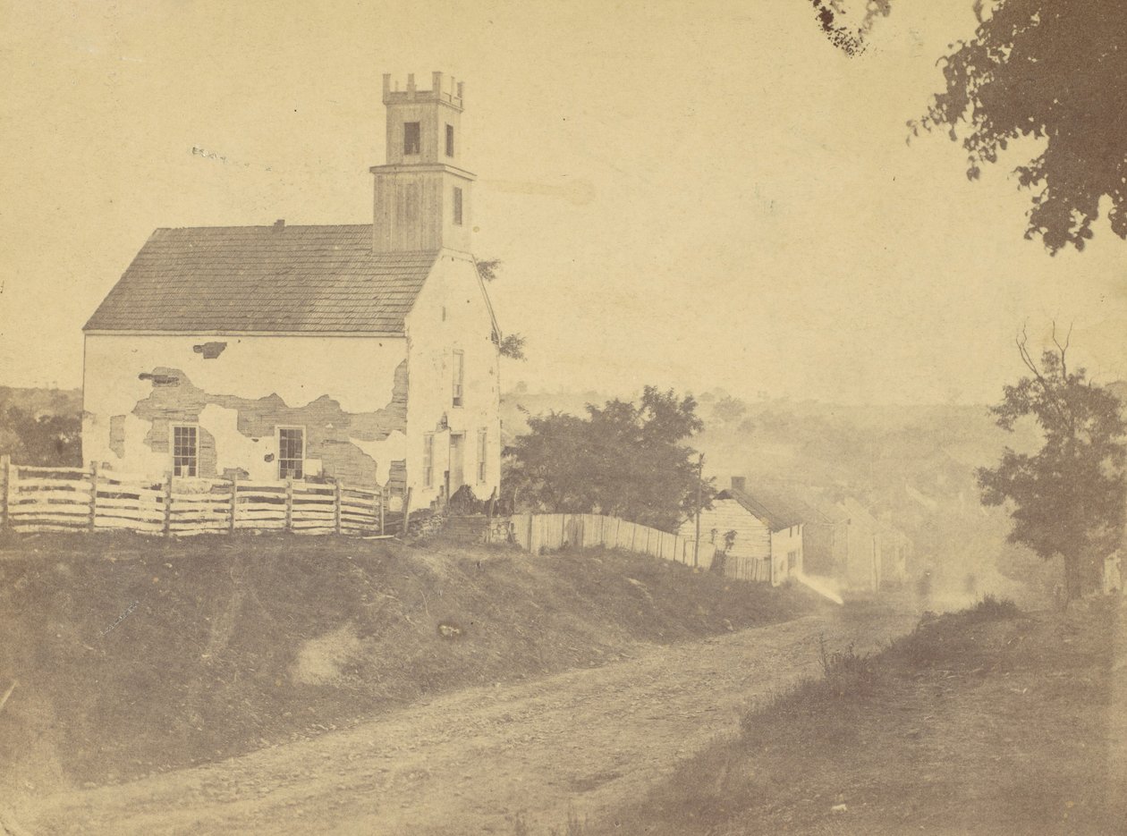 Lutheran Church, Sharpsburgh, Maryland, 1862. szeptember, 1862. alkotó: Alexander Gardner