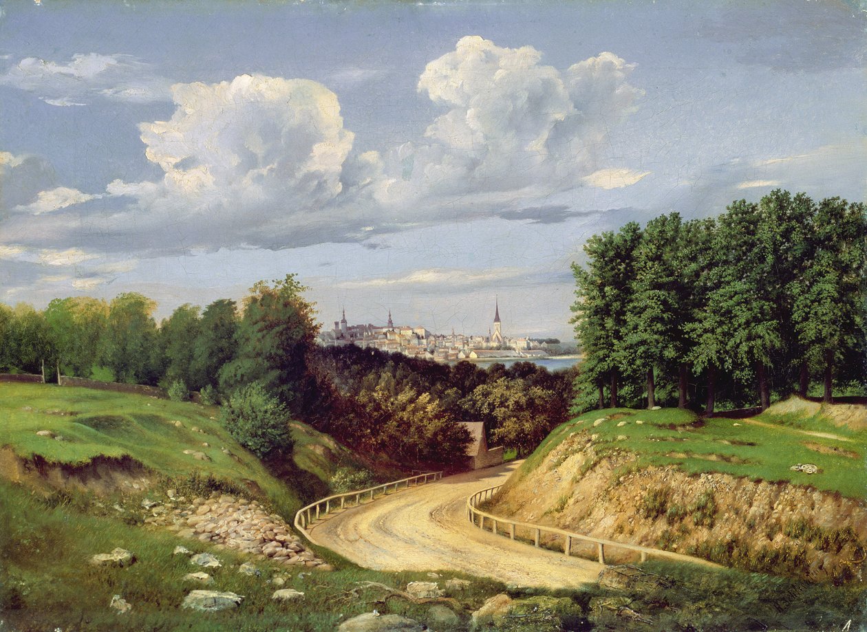 Kilátás Tallinnra alkotó: Alexander Georg Schlater