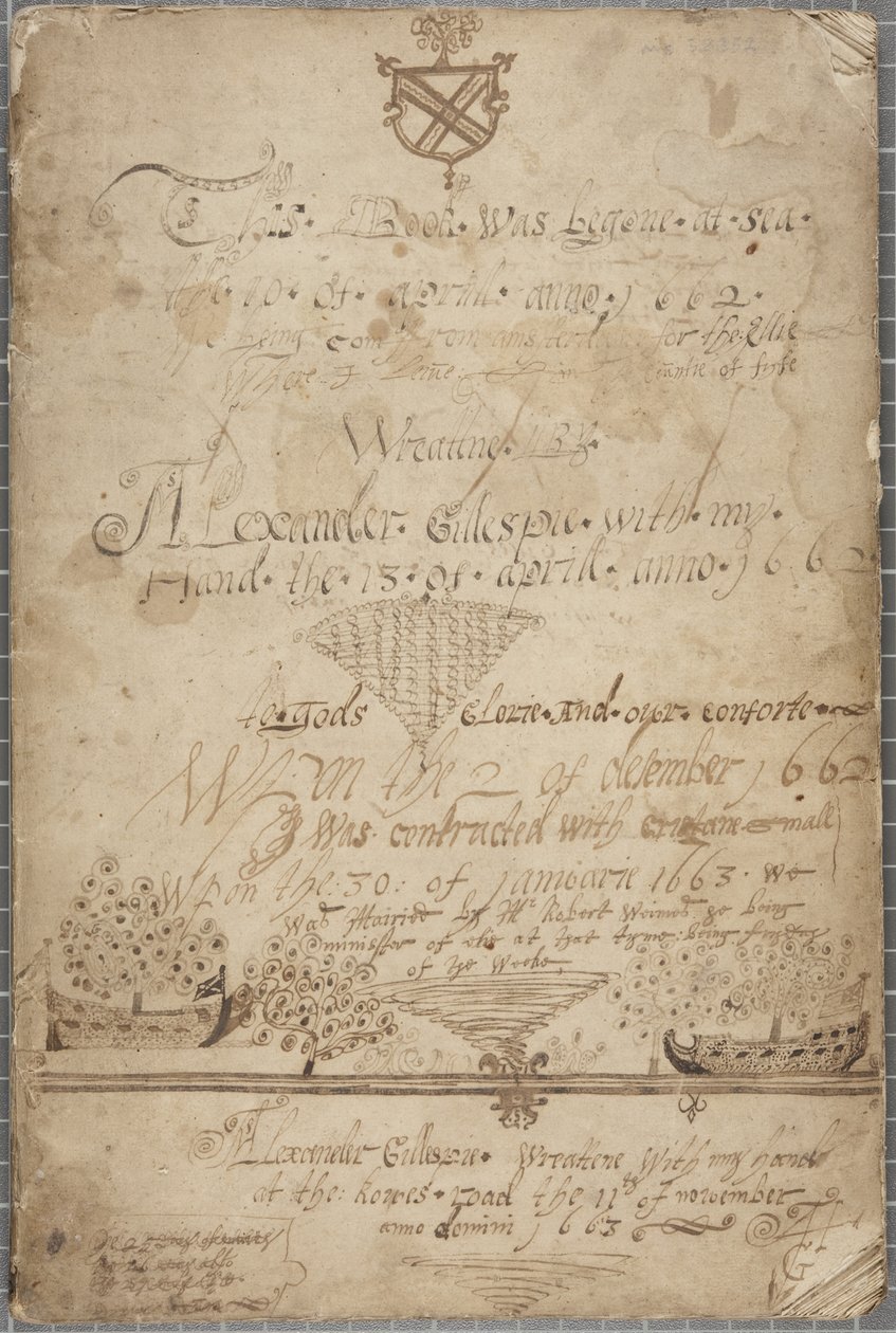 Alexander Gillespie folyóirata, 1662-85 alkotó: Alexander Gillespie