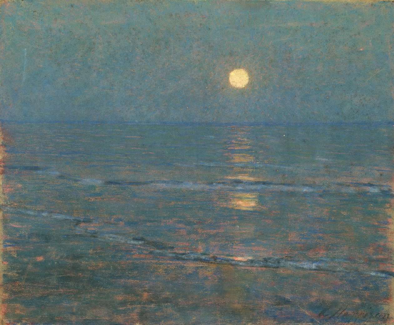 Holdfény, 1892 körül (pasztell, papír, karton)) alkotó: Alexander Harrison