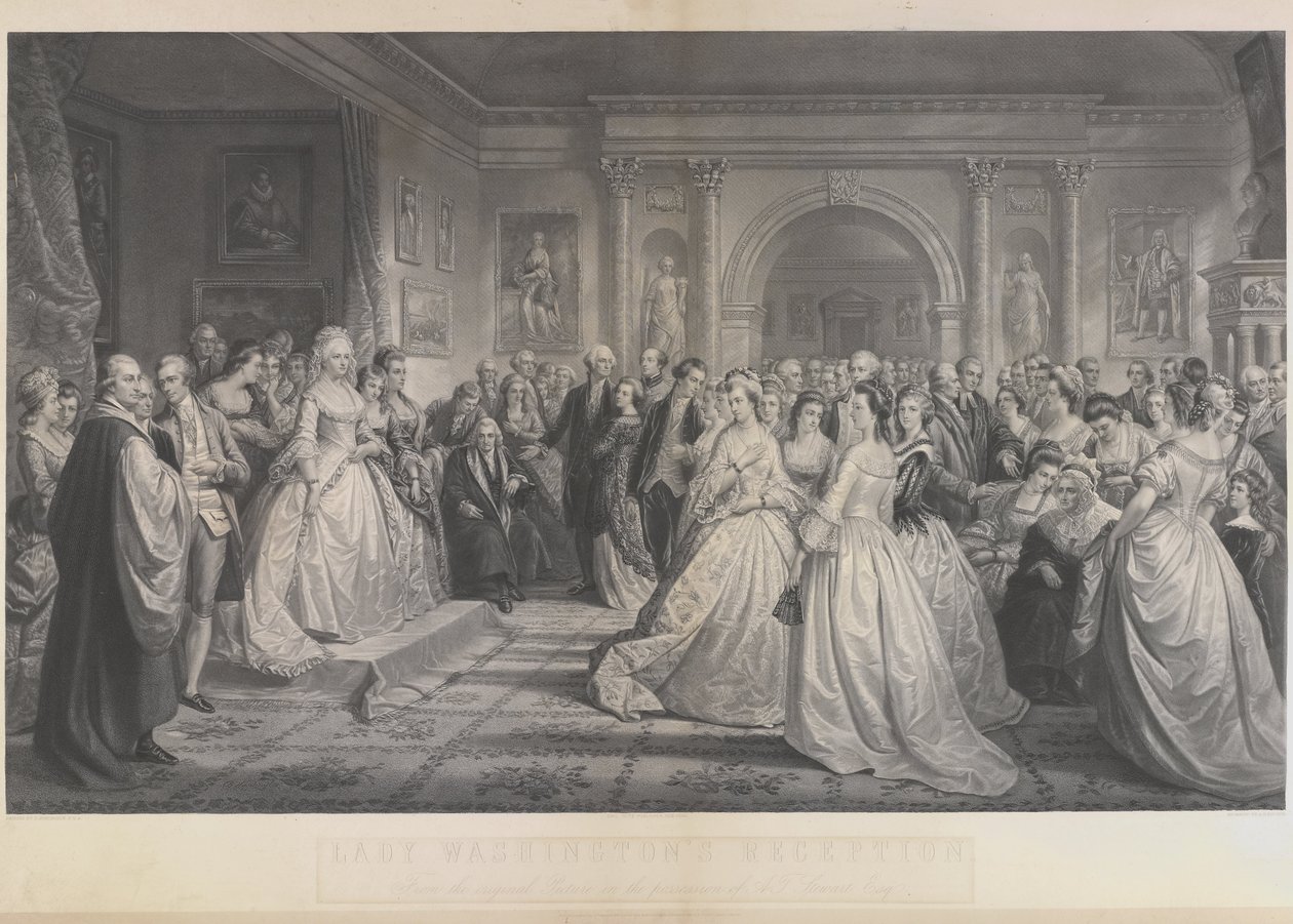 Alexander Hay Ritchie - A köztársasági udvar (Lady Washington fogadónapja) Daniel Huntington után alkotó: Alexander Hay Ritchie