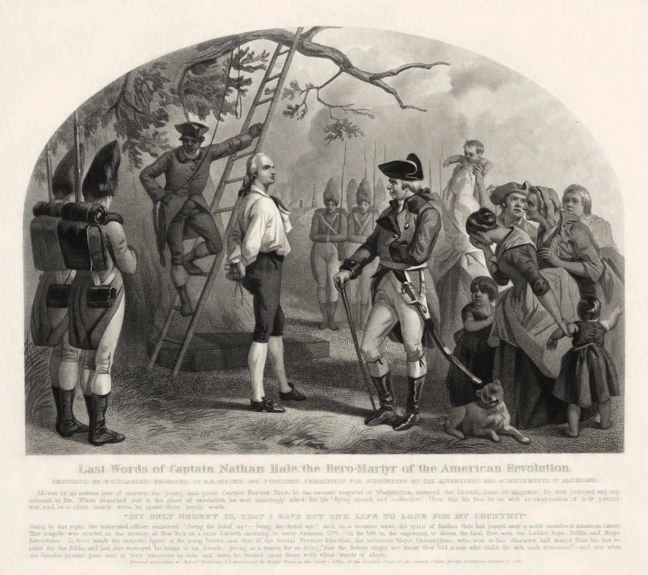 Nathan Hale százados utolsó szavai alkotó: Alexander Hay Ritchie