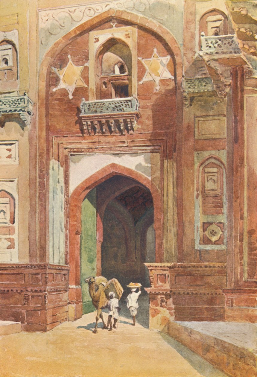 Agra-erőd – A Delhi-kapun belül, 1880 1905. alkotó: Alexander Henry Hallam Murray
