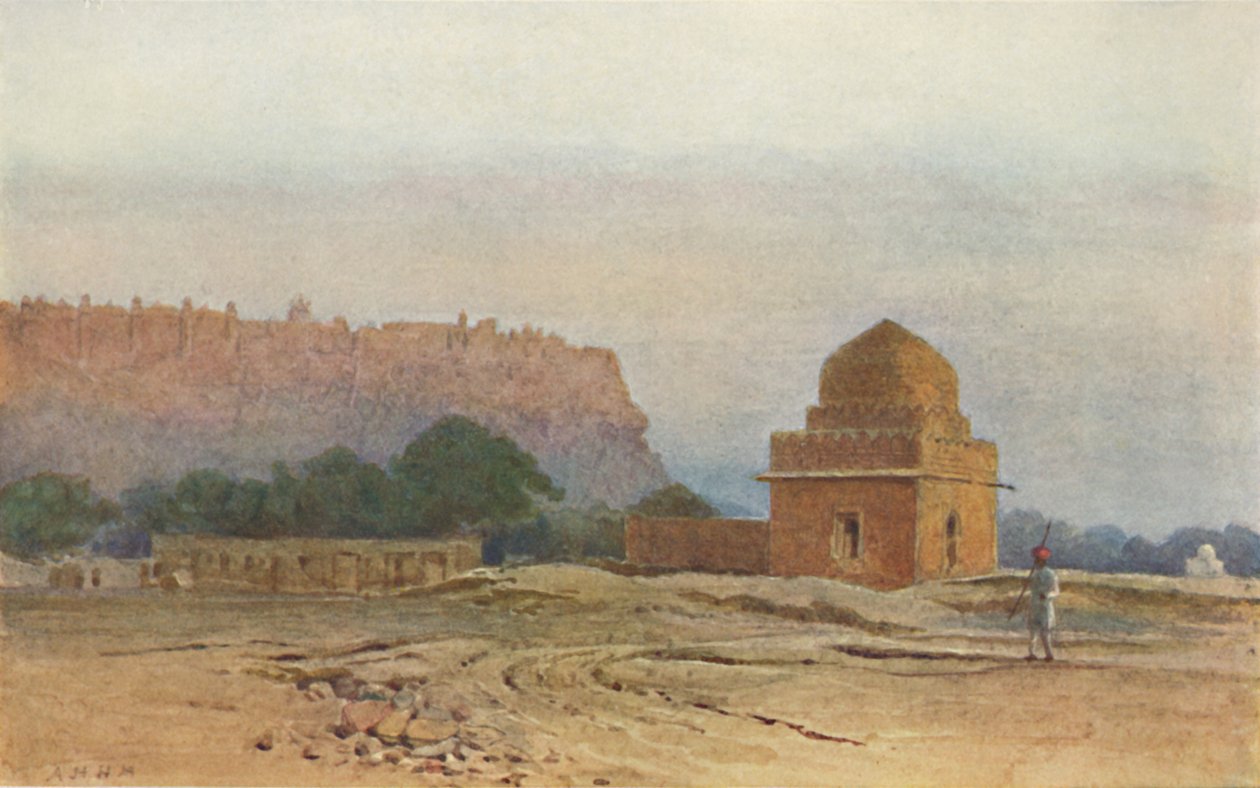 Gwalior erőd napkelte előtt, 1880 1905. alkotó: Alexander Henry Hallam Murray