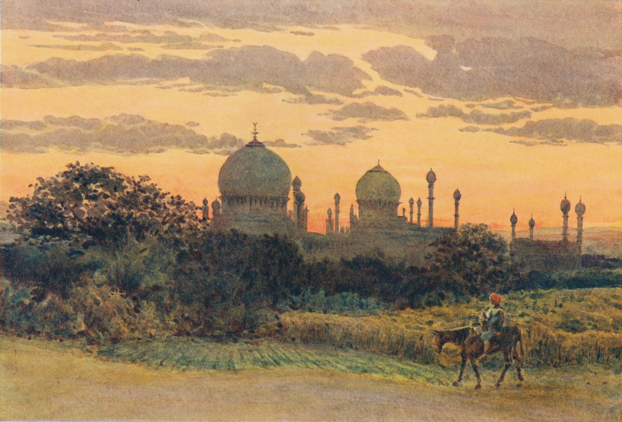 Naplemente Ibrahim Roza mögött, Bijapur, 1880 1905. alkotó: Alexander Henry Hallam Murray