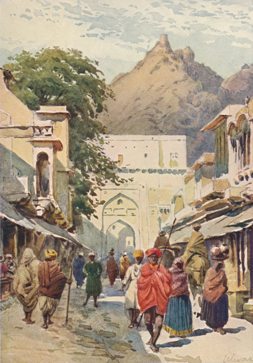 Alwar főutcája, 1880 1905. alkotó: Alexander Henry Hallam Murray