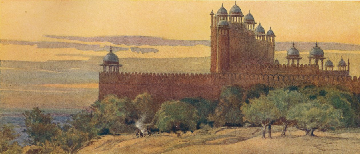 A mecset és a győzelem kapuja, Fatehpur Sikri, 1880 1905. alkotó: Alexander Henry Hallam Murray