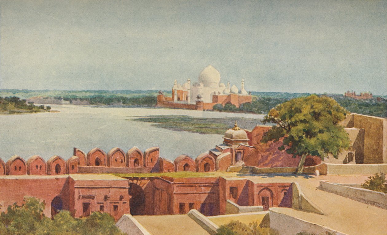 A Taj az erődből, Agra, 1880 1905. alkotó: Alexander Henry Hallam Murray