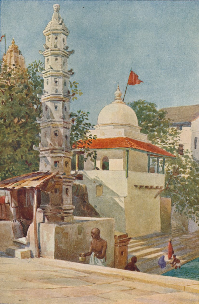 The Walkeshwar Temple, Bombay, 1880, 1905. alkotó: Alexander Henry Hallam Murray