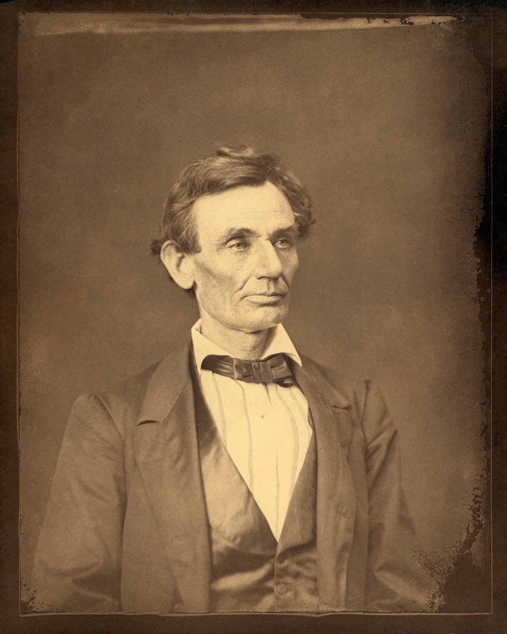 Lincoln mint elnökjelölt portréja alkotó: Alexander Hesler
