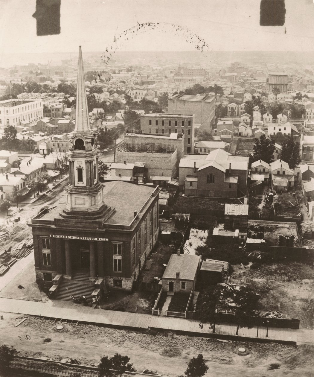 Kilátás délre a chicagói bíróság kupolájából, 1858 alkotó: Alexander Hesler