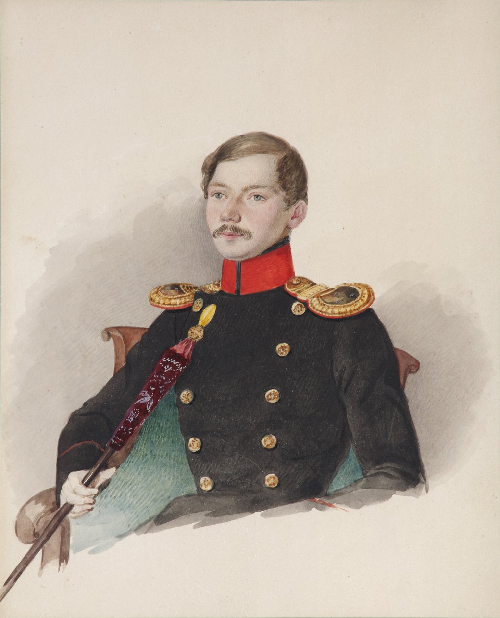 Vaszilij Vasziljevics Engelhardt portréja 1814-1868, 1839-1840 alkotó: Alexander Ivanovich Klünder