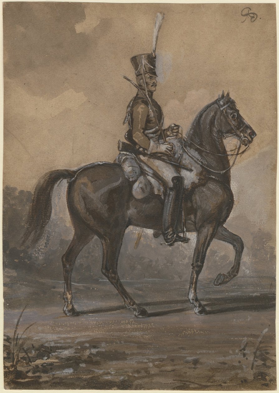 Orosz dragonyos, 1820 alkotó: Alexander Ivanovich Sauerweid