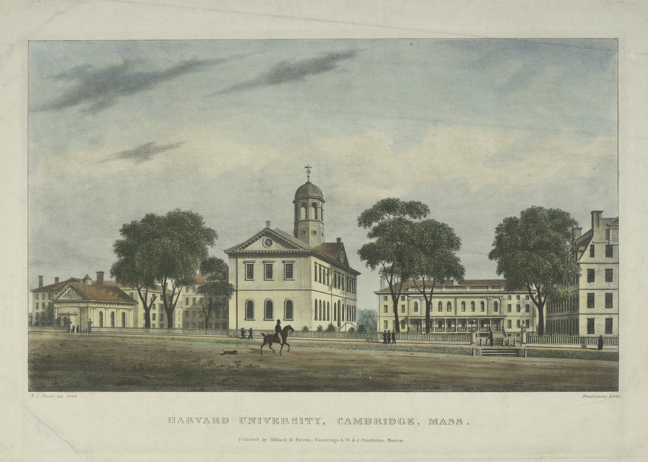 Harvard Egyetem, Cambridge, Mass., 1828 alkotó: Alexander Jackson Davis