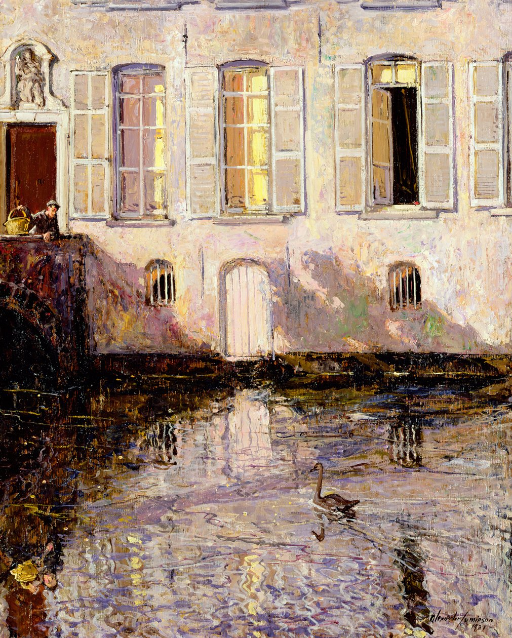 A hattyúk etetése, Bruges alkotó: Alexander Jamieson