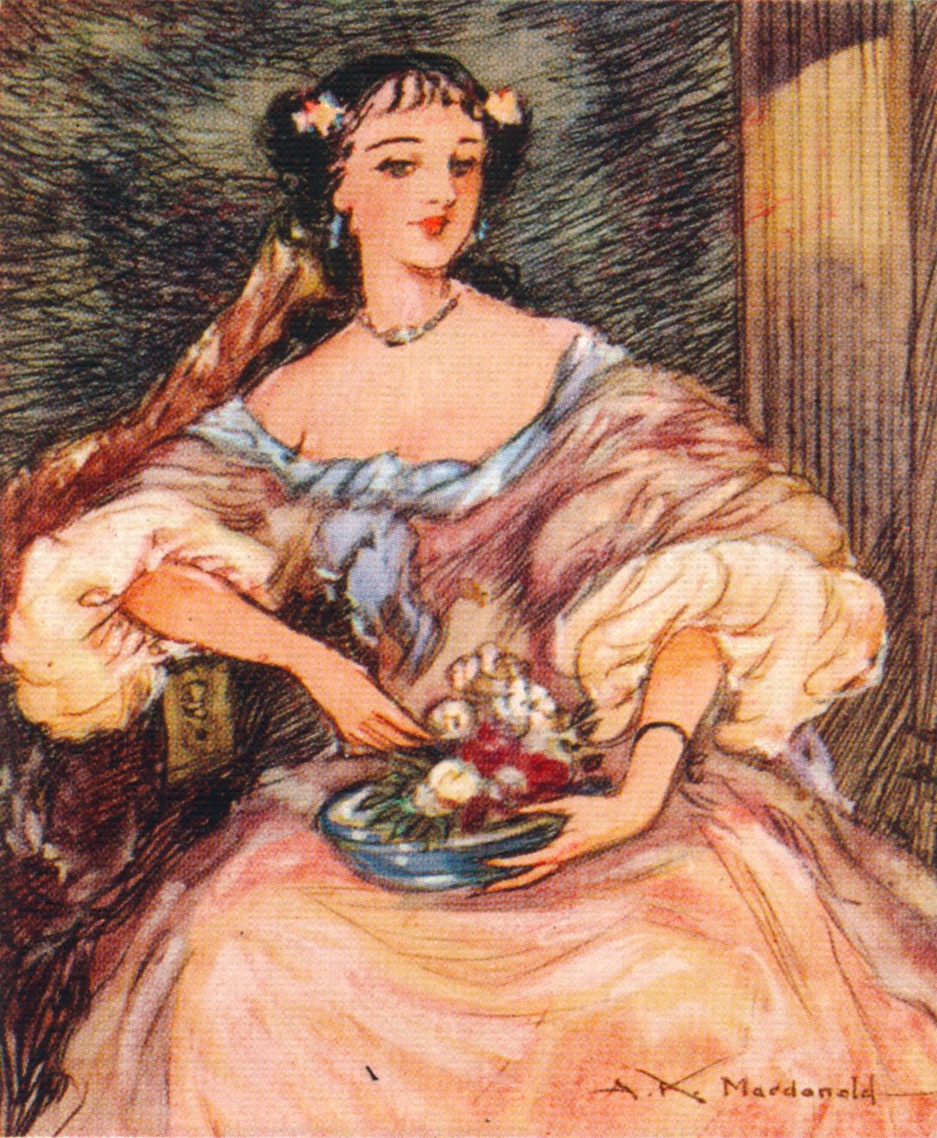 Barbara Palmer nee Villiers, Cleveland 1. hercegnője, Castlemaine grófnője 1640-1709, 1937 alkotó: Alexander K. MacDonald