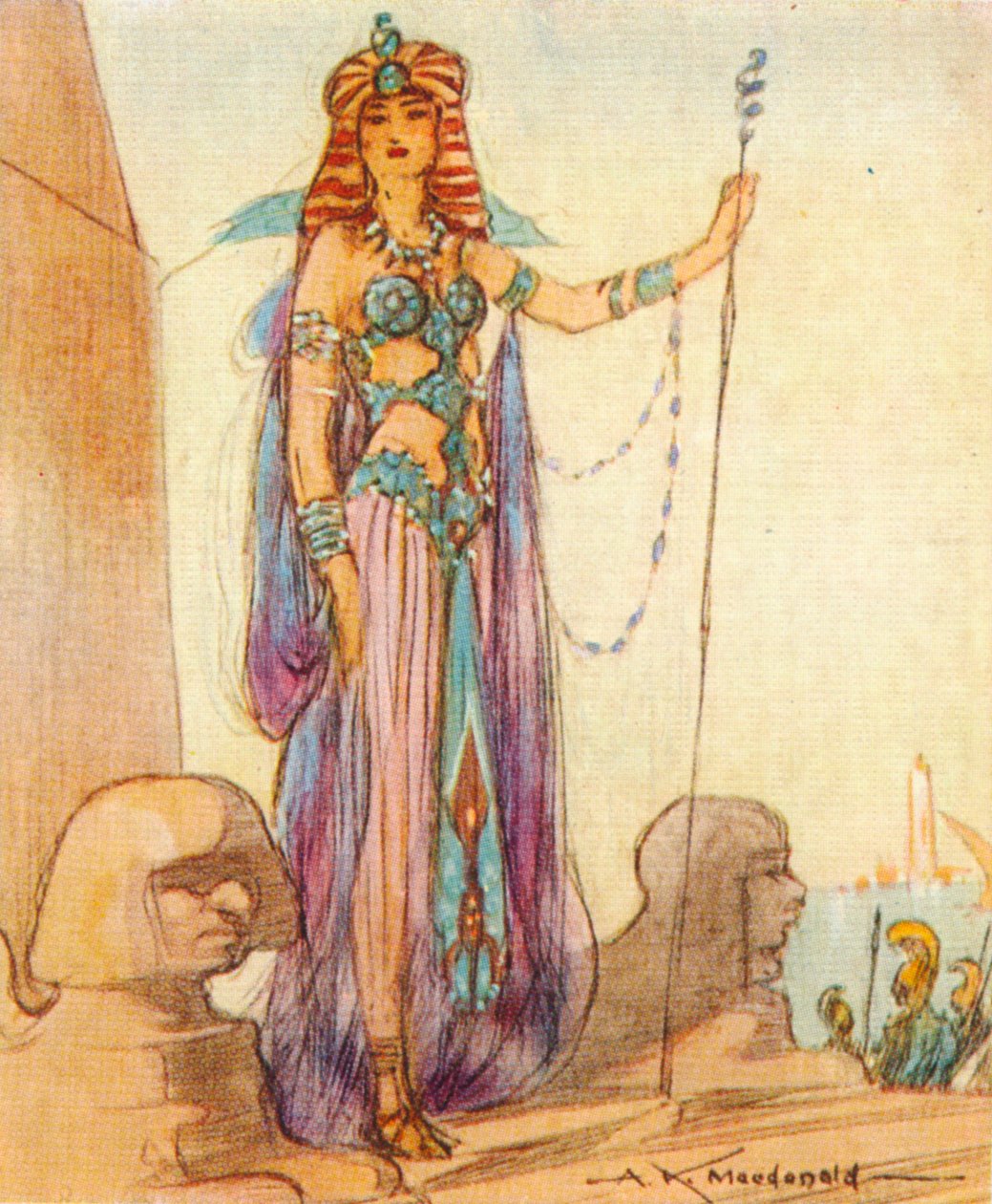 Kleopátra VII. Kr.e. 69-30, Egyiptom királynője, 1937 alkotó: Alexander K. MacDonald