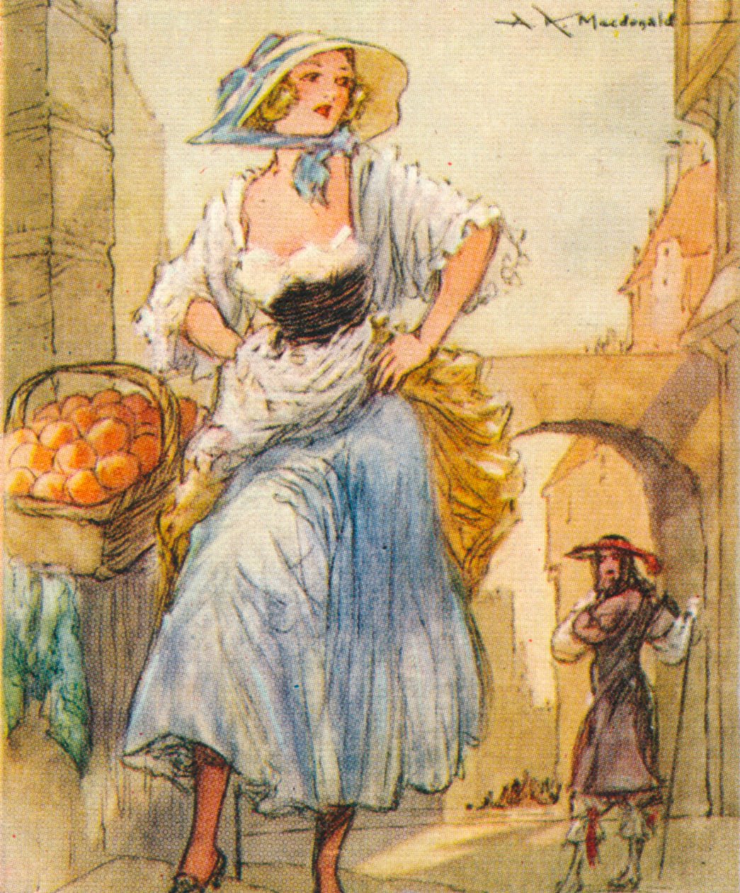 Eleanor Nell Gwyn 1650-1687 II. Károly király angol származású szeretője, 1937 alkotó: Alexander K. MacDonald
