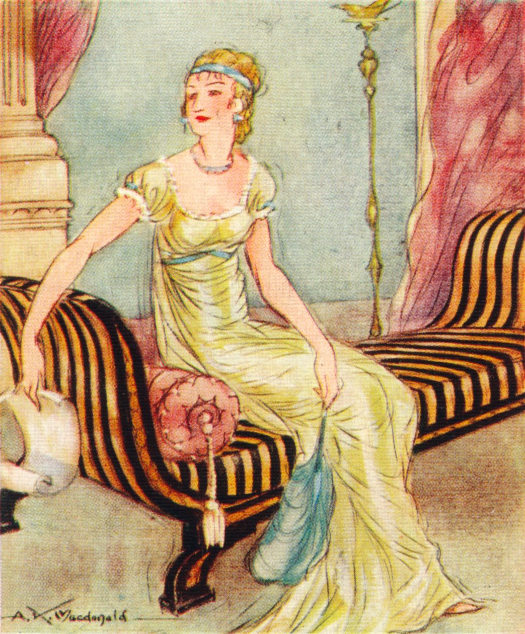 Madame Recamier, 1777-1849, 1937 alkotó: Alexander K. MacDonald