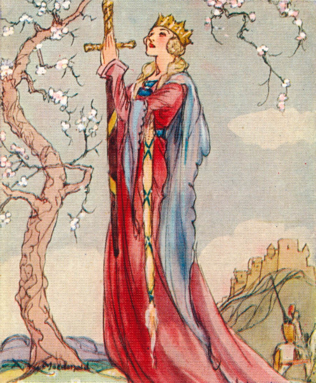Arthur király Guinevere királynő hitvese, 1937 alkotó: Alexander K. MacDonald