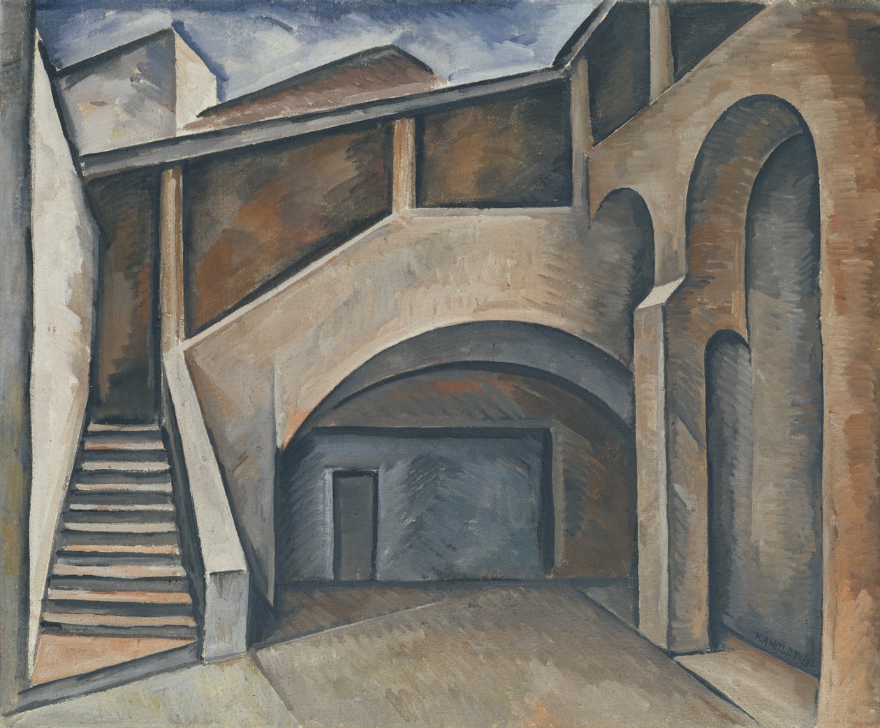 Udvar, 1913 alkotó: Alexander Kanoldt