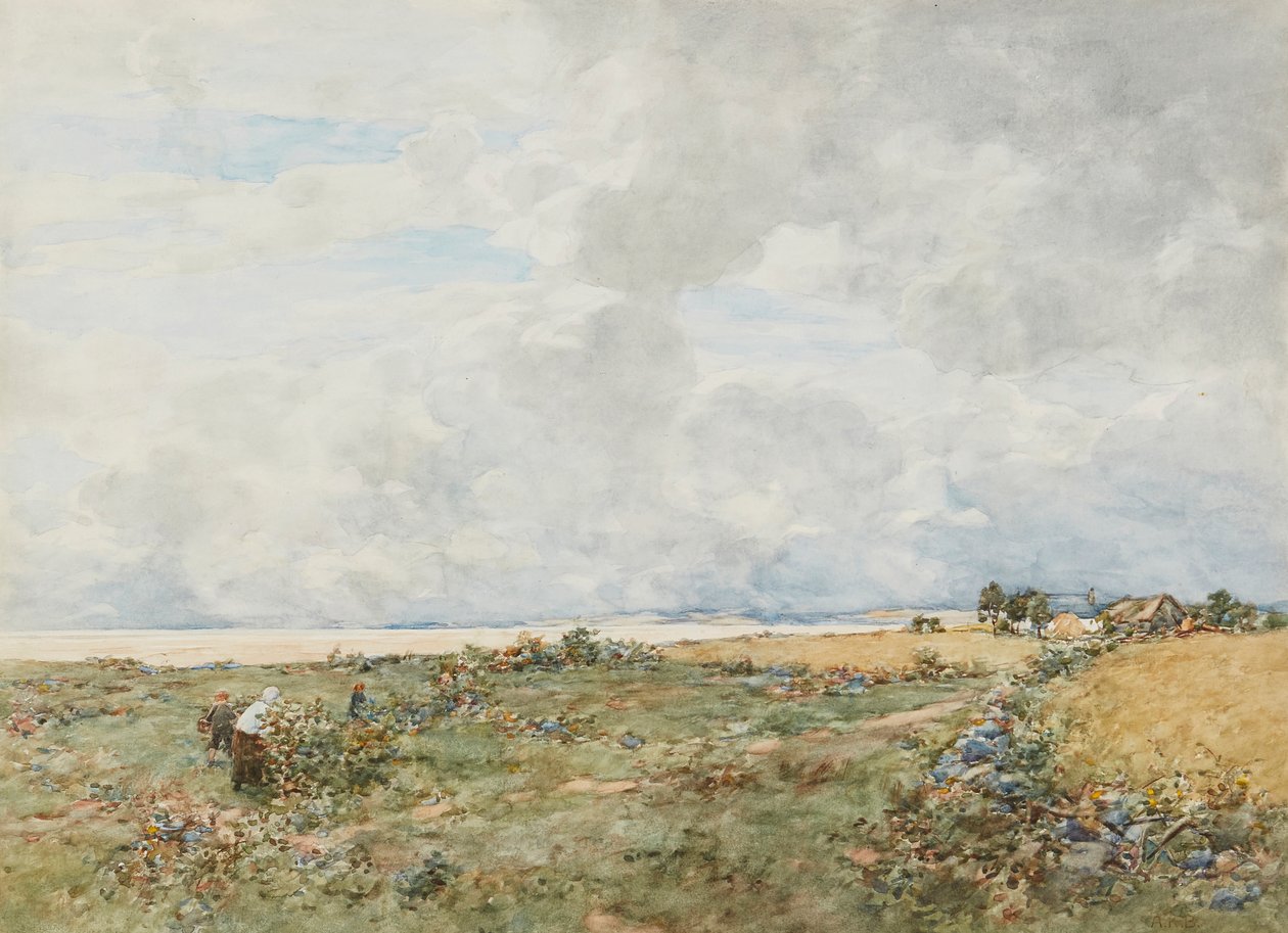 Bramble Gatherers (akvarell) alkotó: Alexander Kellock Brown