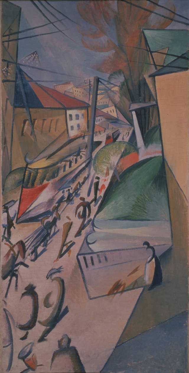 Villamos, 1914 alkotó: Alexander Bogomazov
