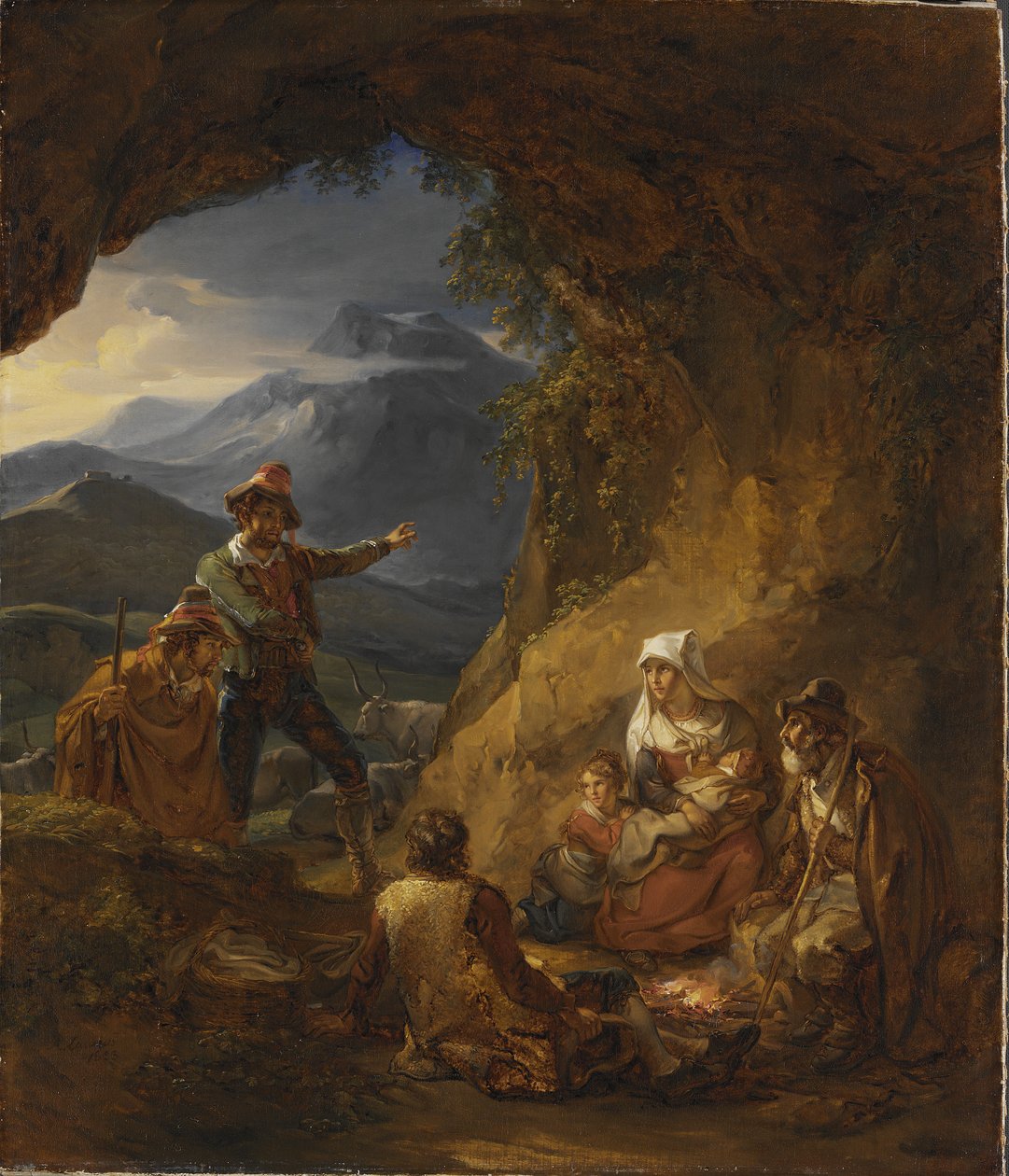 Banditák belépnek a pásztorházba, 1823 alkotó: Alexander Lauréus