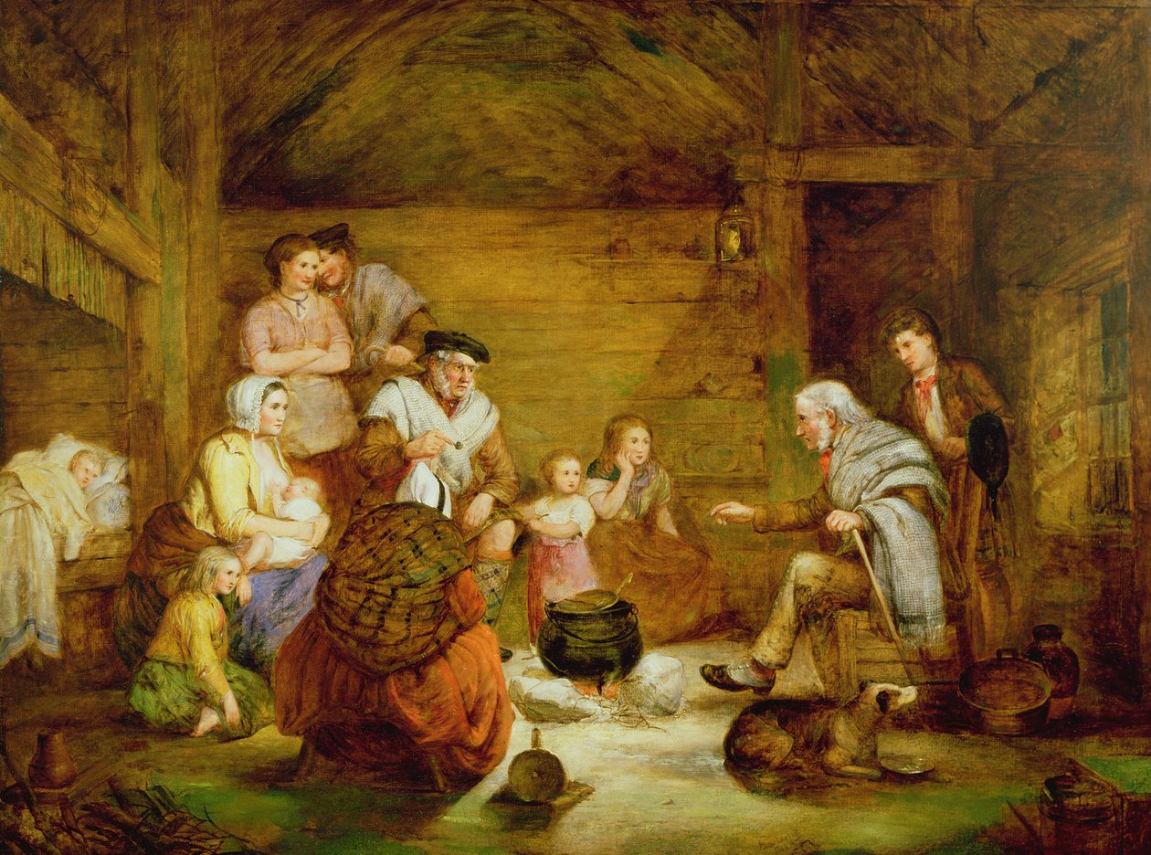 A Crofter otthonában, 1868 alkotó: Alexander Leggett