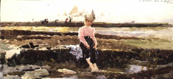 Evező fiatal lány (akvarell) alkotó: Alexander M. Rossi