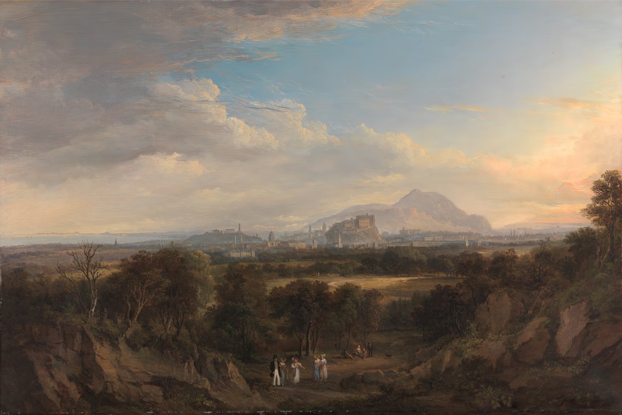 Edinburgh kilátása nyugatról, 1822-1826. alkotó: Alexander Nasmyth