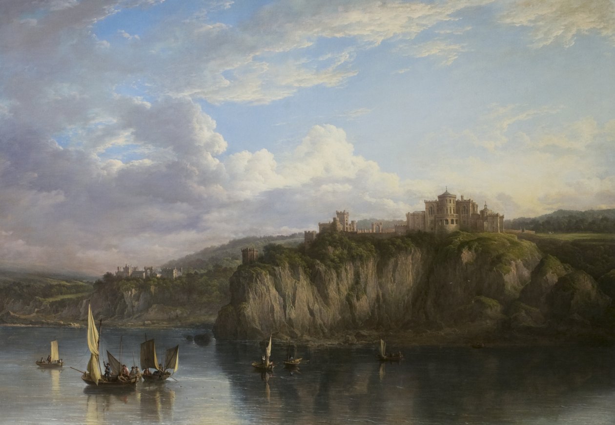 Culzean kastély a tengerből, 1816 körül alkotó: Alexander Nasmyth