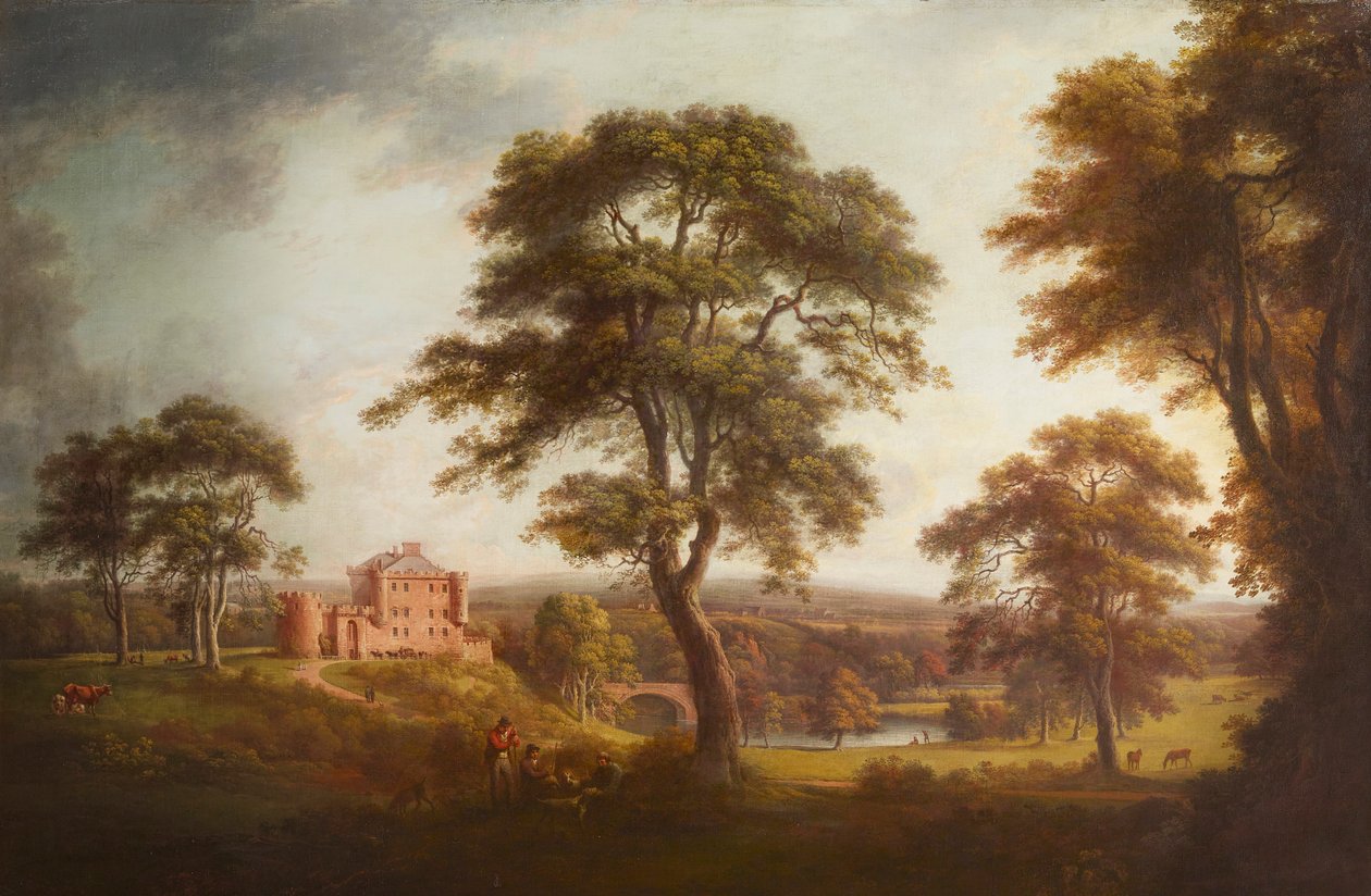 Dalhousie kastély (olaj, vászon) alkotó: Alexander Nasmyth