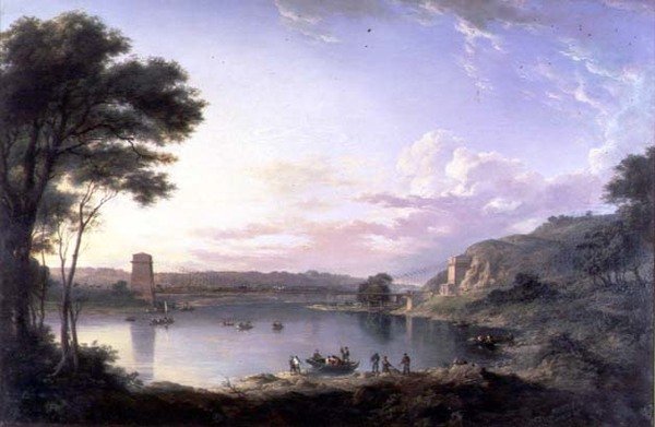 Az Unió hídja Berwick közelében a Tweeden, 1819 körül (olaj, vászon) alkotó: Alexander Nasmyth