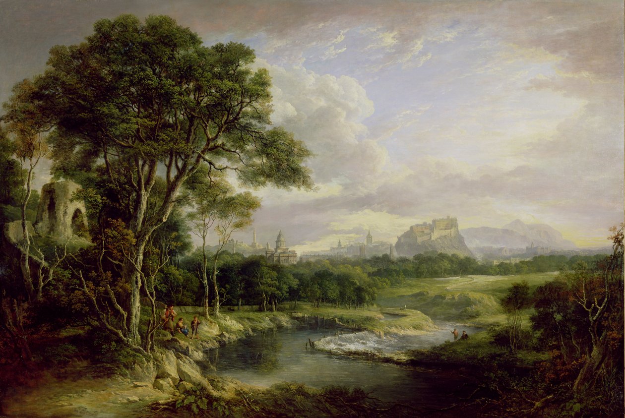 Kilátás Edinburgh városára, 1822 körül (olaj, vászon) alkotó: Alexander Nasmyth