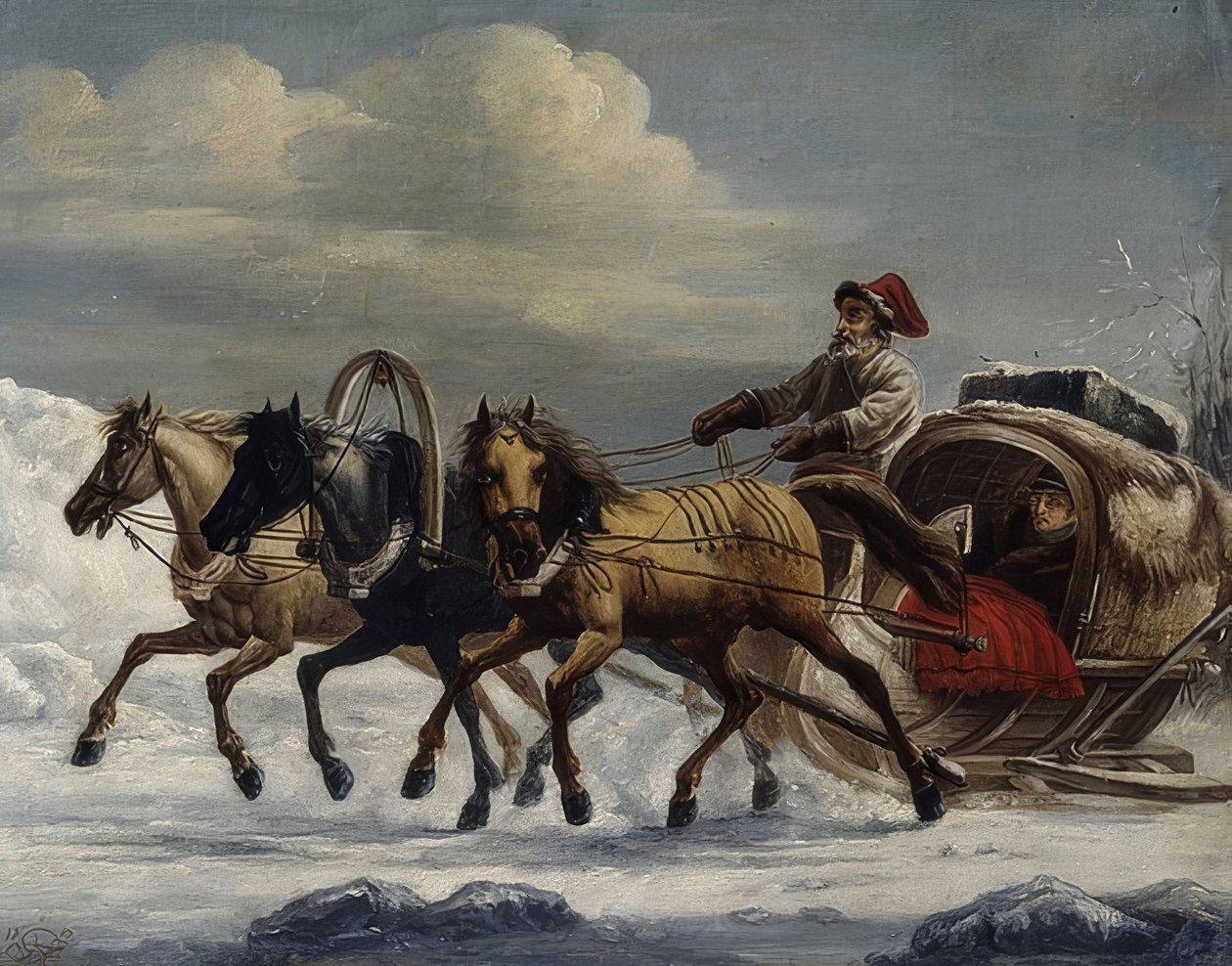 Trojka. 1816 alkotó: Alexander Osipovich Orlowski