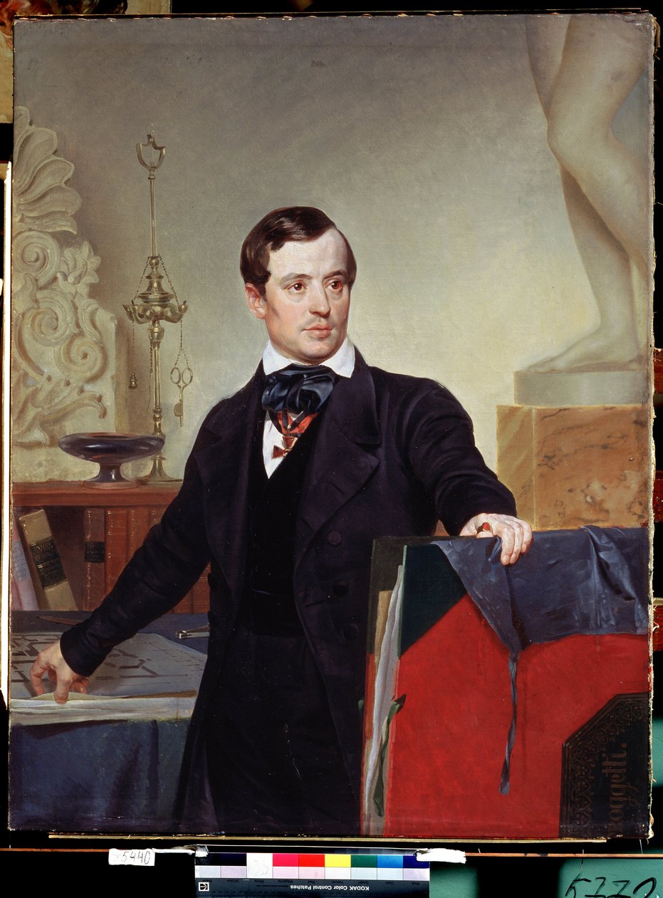 ""Alexander Briullov (Alexander Brioullov) (1798-1877) festő és építész portréja" Karl Briullov (Brioullov) (1799-1852) festménye, Szentpétervári Állami Orosz Múzeum alkotó: Alexander Pavlovich Briullov
