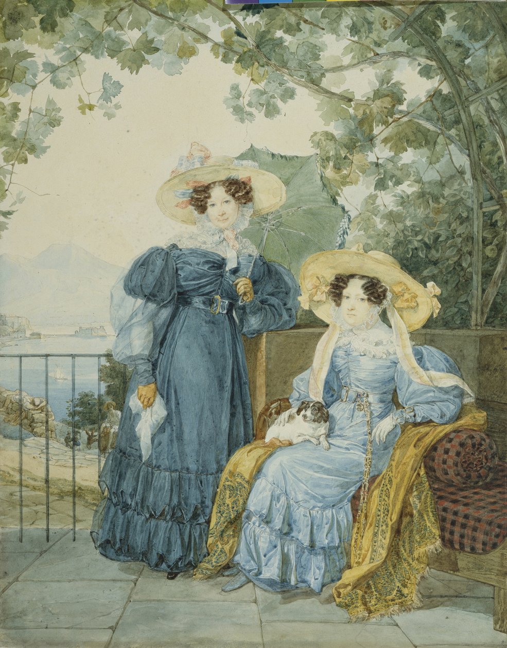 Jekatyerina Artemijevna Voroncova 1780-1836 és Jelena Mihajlovna Galicina hercegnő portréja 1776-1856, 1825 alkotó: Alexander Pavlovich Briullov