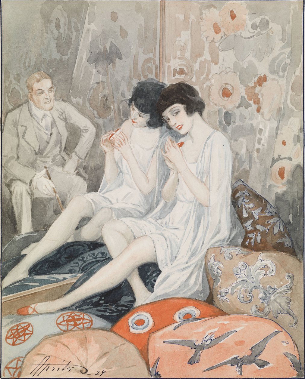 Hölgy a budoárjában, 1929 alkotó: Alexander Petrovich Apsit