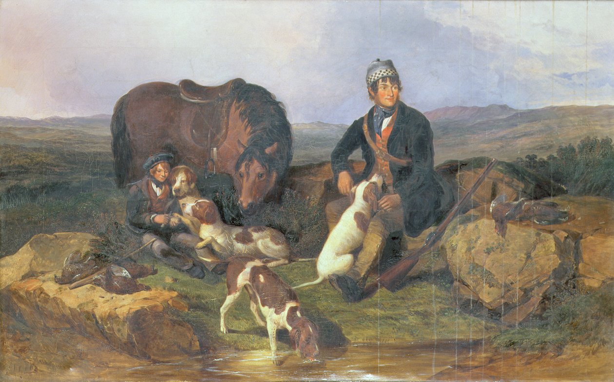 Nyírfajd-lövés, 1848 alkotó: Alexander Rolfe