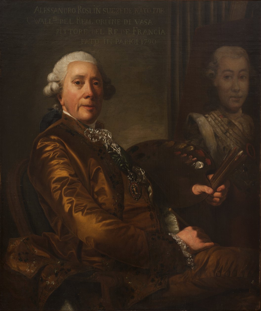 Autoportré – Önarckép, készítette: Roslin, Alexander (Alexandre) (1718-1793). Olajfestmény. Mérete: 100x85 cm. Nemzeti Múzeum Stockholm alkotó: Alexander Roslin