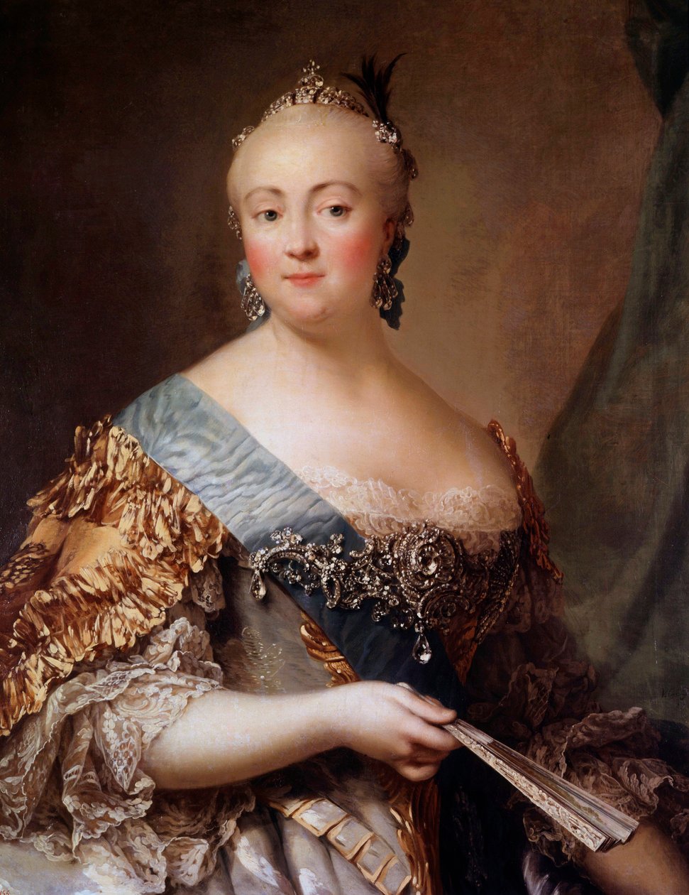 Erzsébet Petrovna (1709-1762), Oroszország császárnője, Erzsébet Iere, Nagy Péter lánya portréja. Alekszandr Roslin (1718-1793) festménye, 18. századi Ermitázs Múzeum, Szentpétervár - Erzsébet Petrovna portréja (1709-1) alkotó: Alexander Roslin