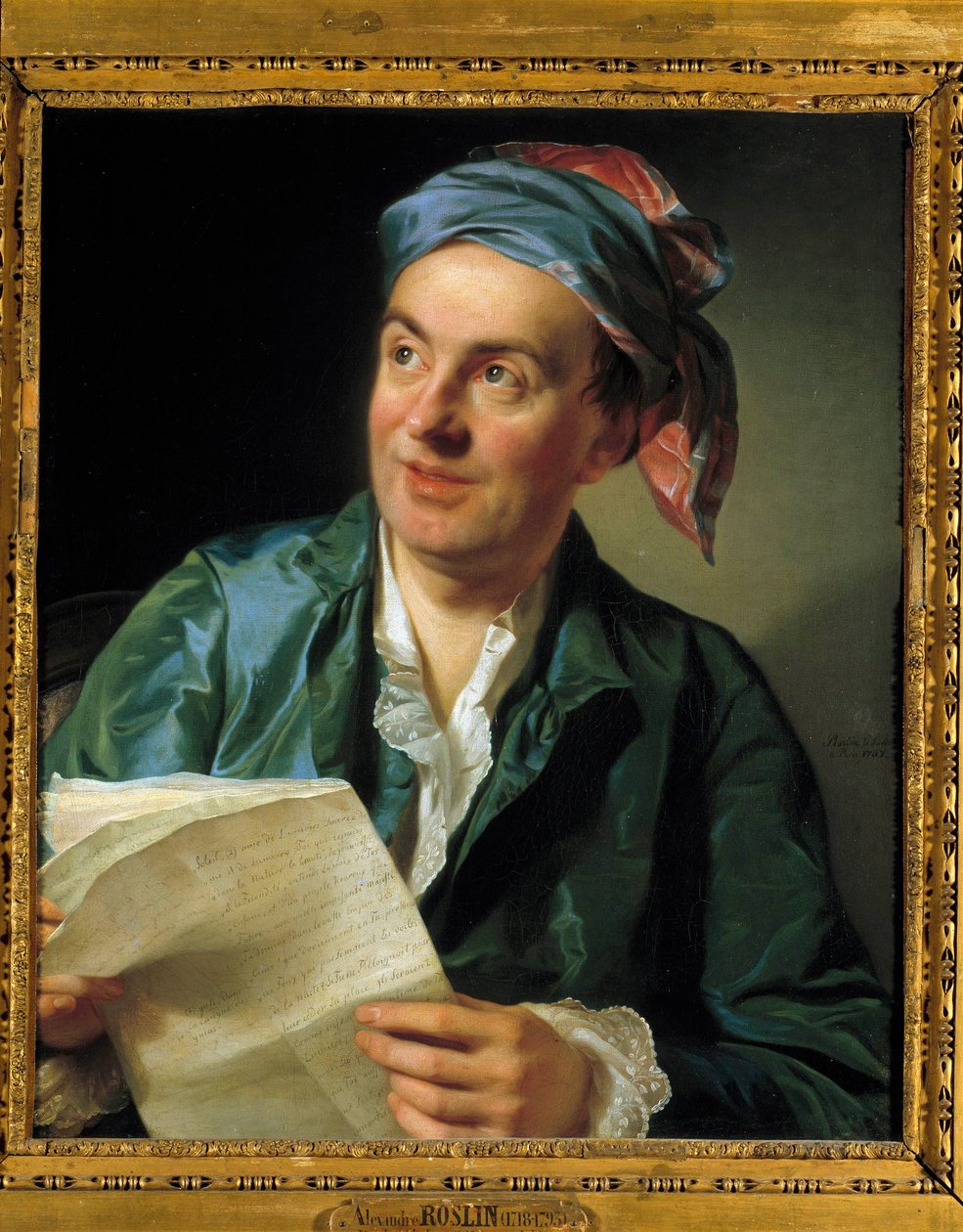 Jean Francois Marmontel (1723-1799) portréja Alexandre Roslin (1718-1793) írói festménye 1767 V. 0,64 x 0,53 m - Jean Francois Marmontel (1723-1799) író portréja. Alexander Roslin (1718-1793) festménye alkotó: Alexander Roslin