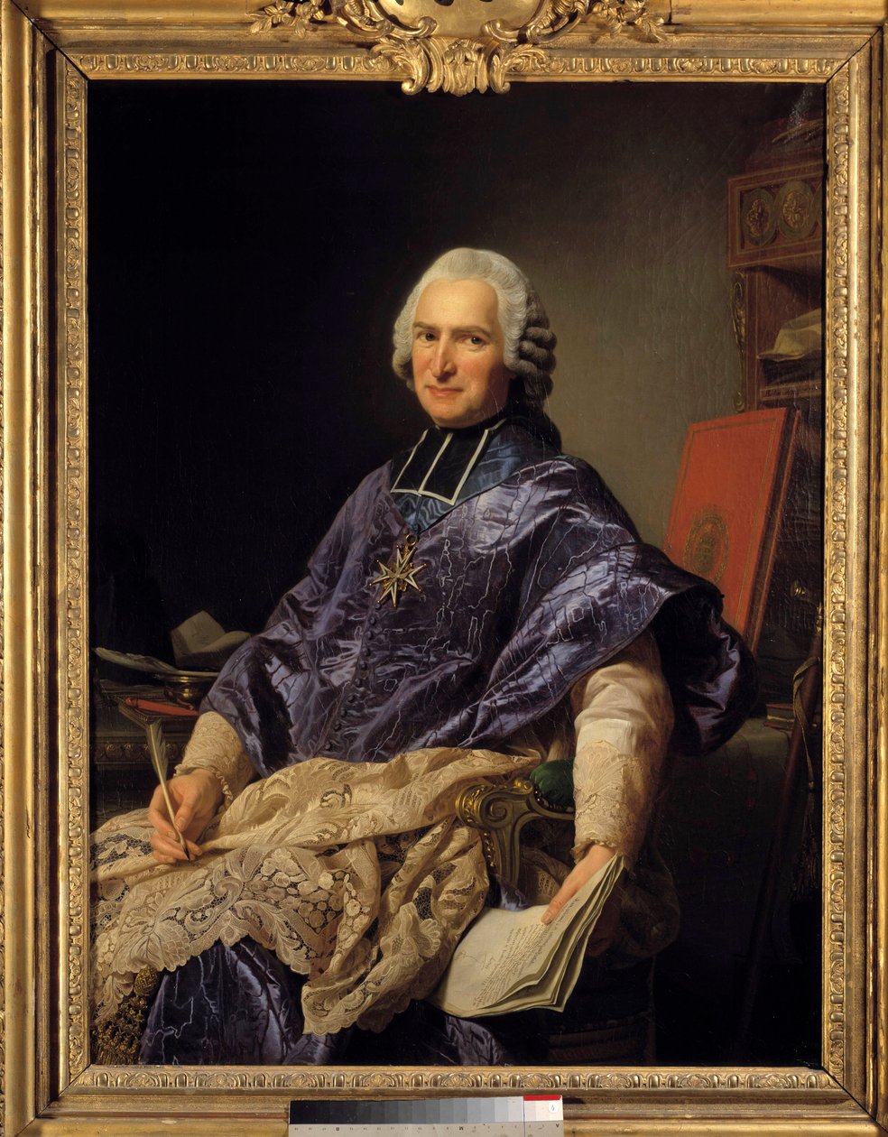 Joseph Marie Terray (1715-1778) portréja Molesmes apátja, miniszter Alexandre Roslin festménye (1718-1793) 1774 V. 1,29x0,97 m. Versailles, musee du Chateau – Joseph Marie Terray (1715-1778) molesmesi apát, miniszter portréja. Alexa festménye alkotó: Alexander Roslin
