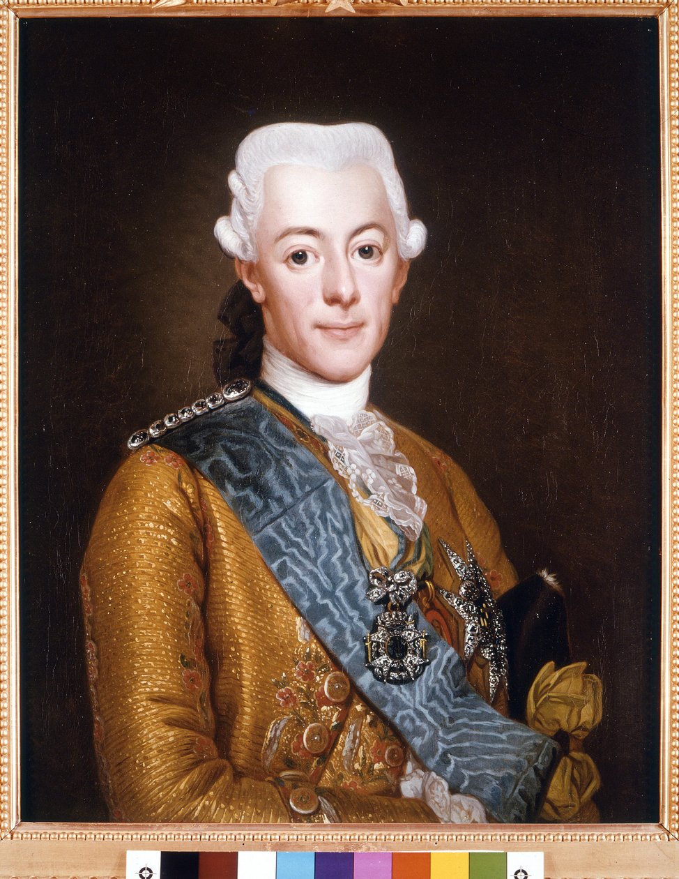 Gustave svéd király portréja (III. Gustav) (1746-1792) Alexander Roslin (1718-1793) festménye 1775 V. 73x59 cm Stockholm Gripsholm-kastély alkotó: Alexander Roslin
