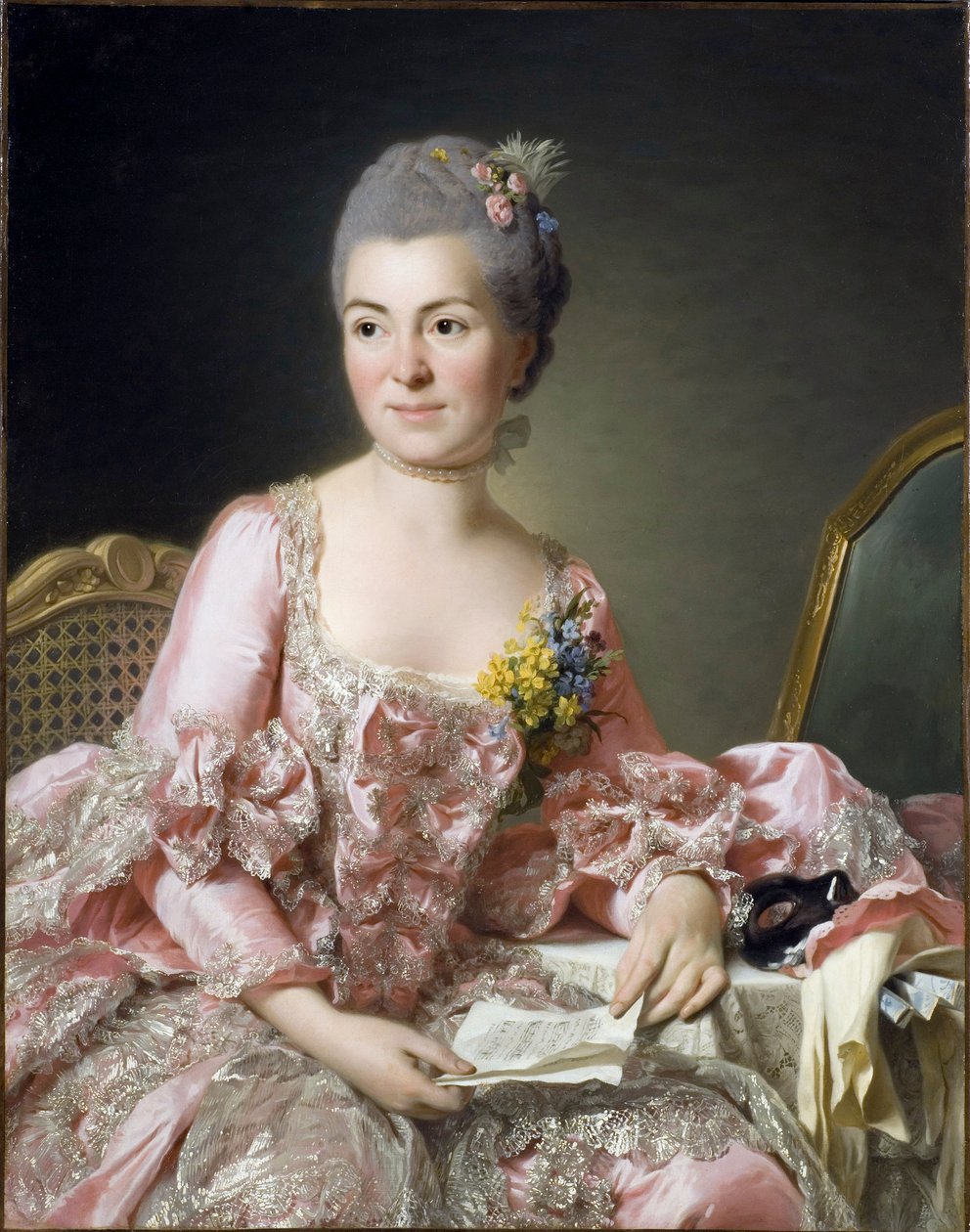 Marie Suzanne (Marie-Suzanne) Giroust portréja, Madame Roslin (1734-1772) Roslin, Alexander (Alexandre) (1718-1793) festménye alkotó: Alexander Roslin