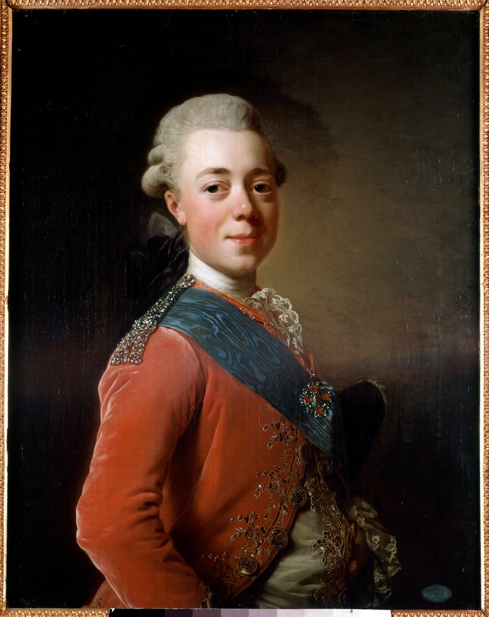 I. Pál (1754-1801), Oroszország császárának portréja. Alexander Roslin festménye (1718 - 1793) Ec. Beperelték. alkotó: Alexander Roslin