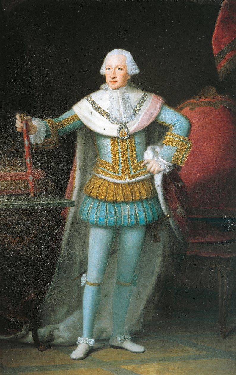 III. Viktor Amadeus, Szardínia (Torino) portréja. alkotó: Alexander Roslin
