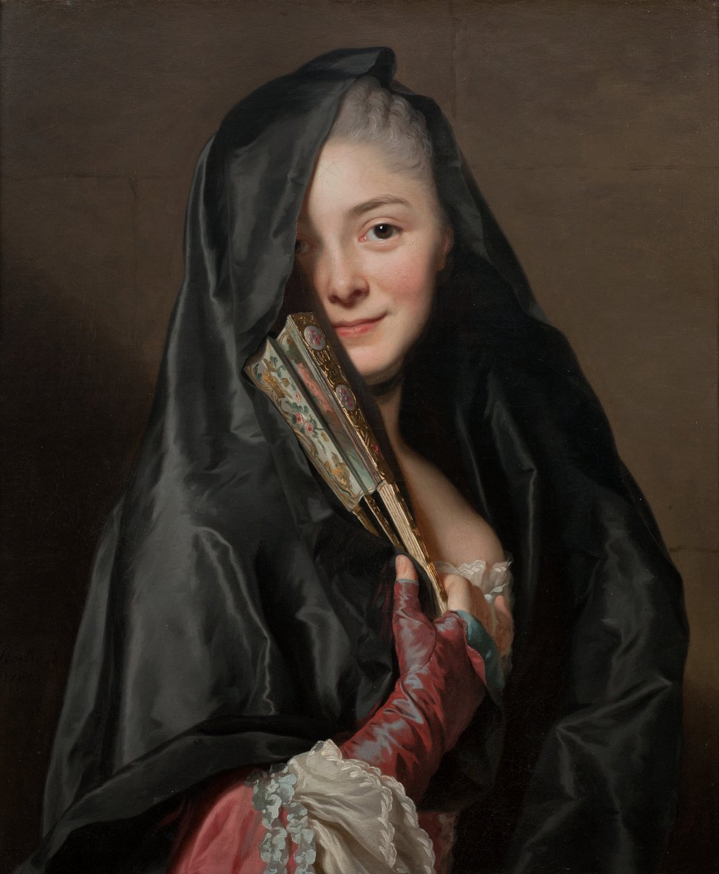 A fátylas hölgy. A művész felesége, Marie Suzanne Giroust alkotó: Alexander Roslin